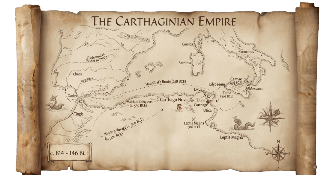 Ancient Carthage map
