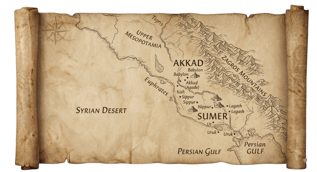 Ancient Sumer and Akkad map