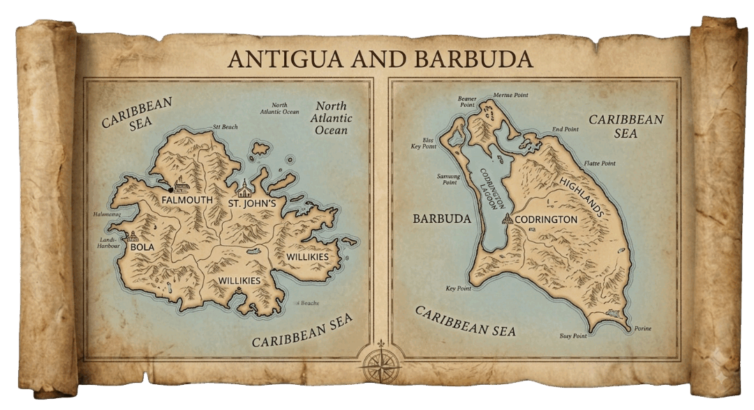 Antigua and Barbuda map