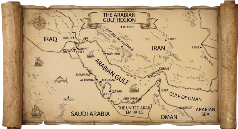 Arabian Gulf map