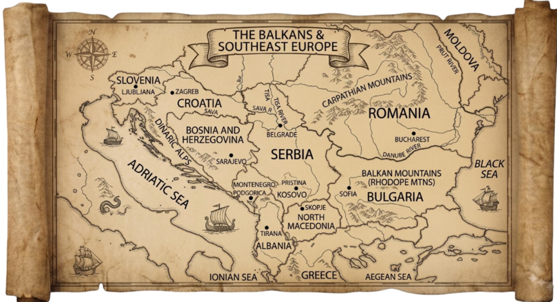 Balkans map