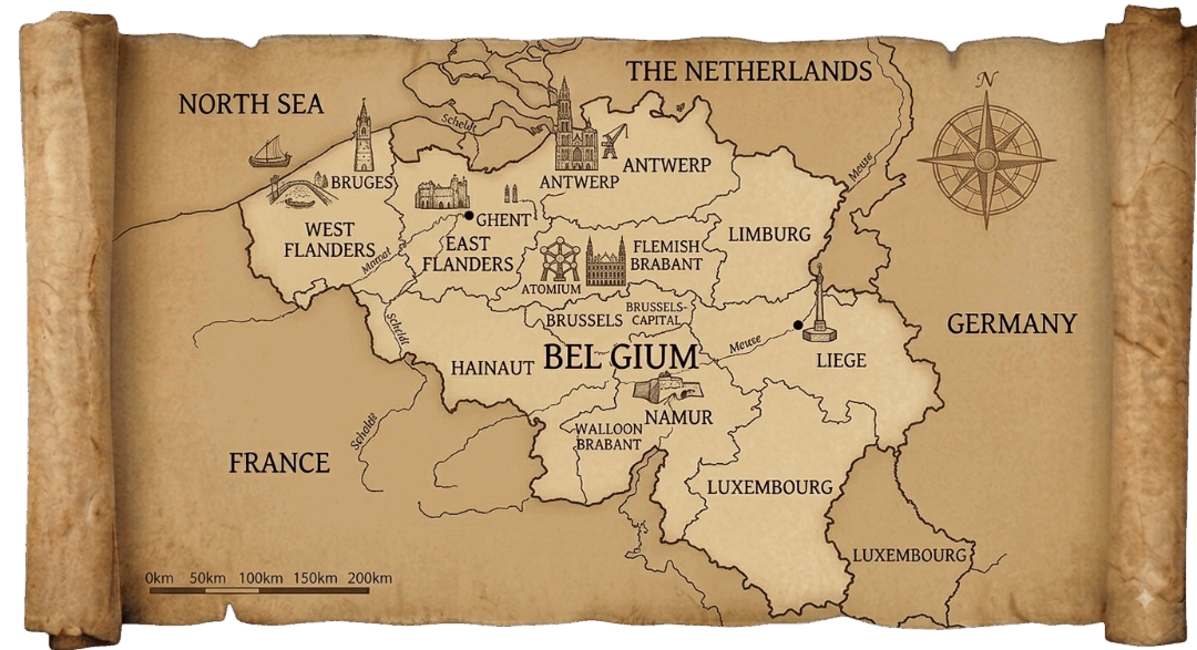 Belgium map