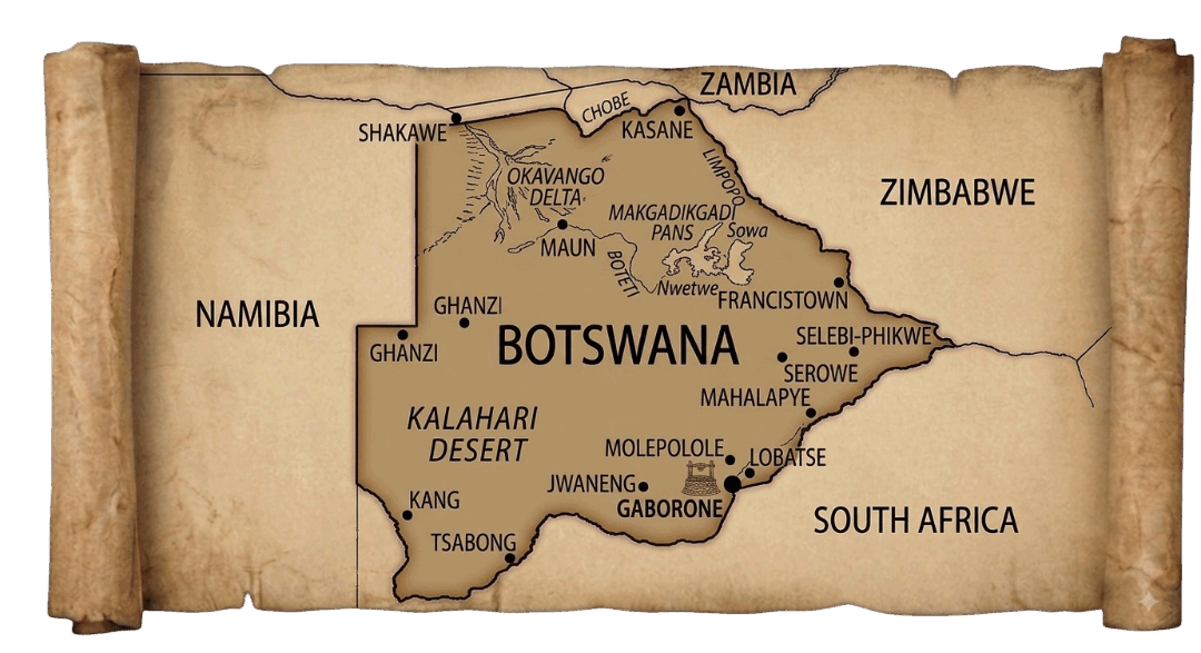 Botswana map