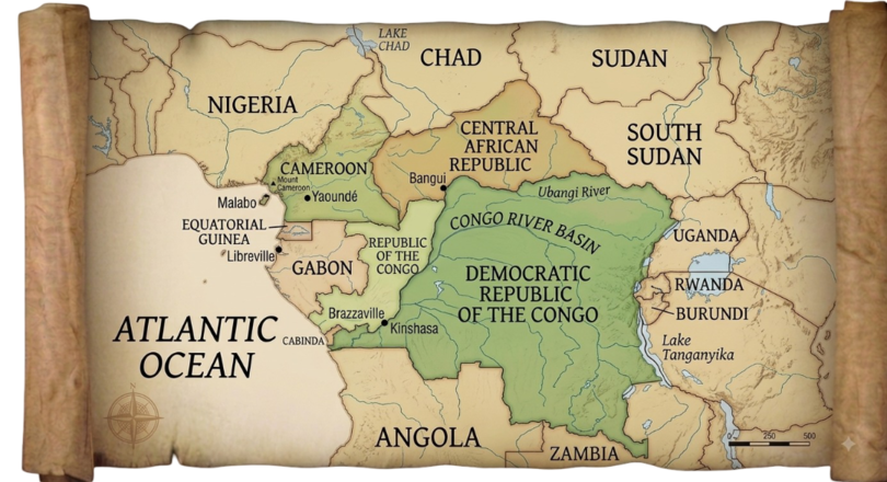 Central Africa map
