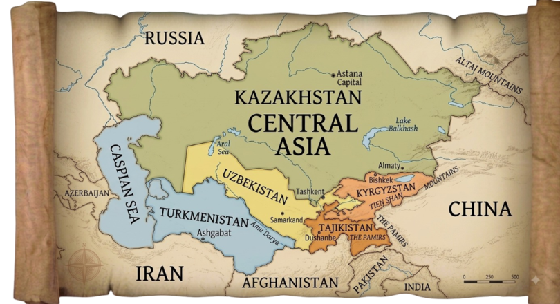 Central Asia map