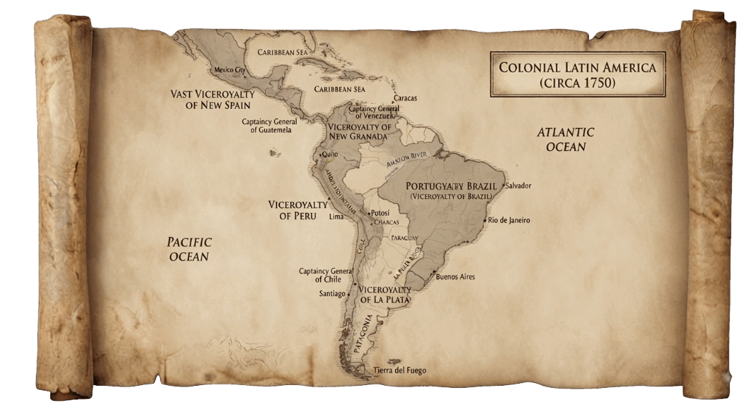 Colonial Latin America map