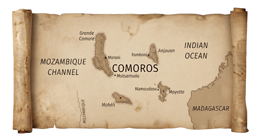 Comoros map