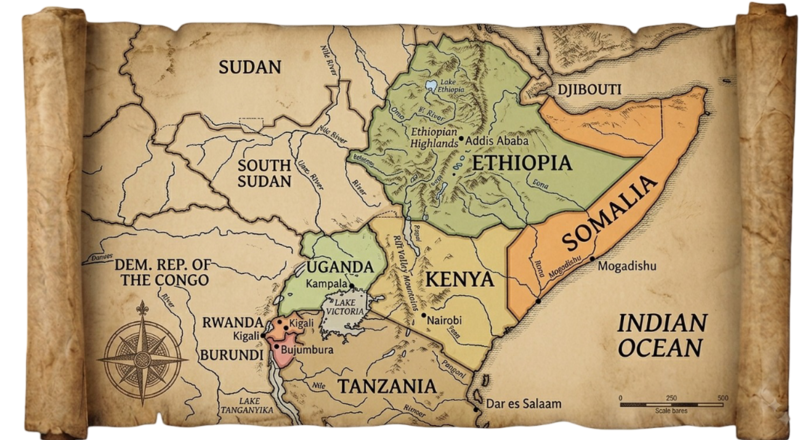 East Africa map