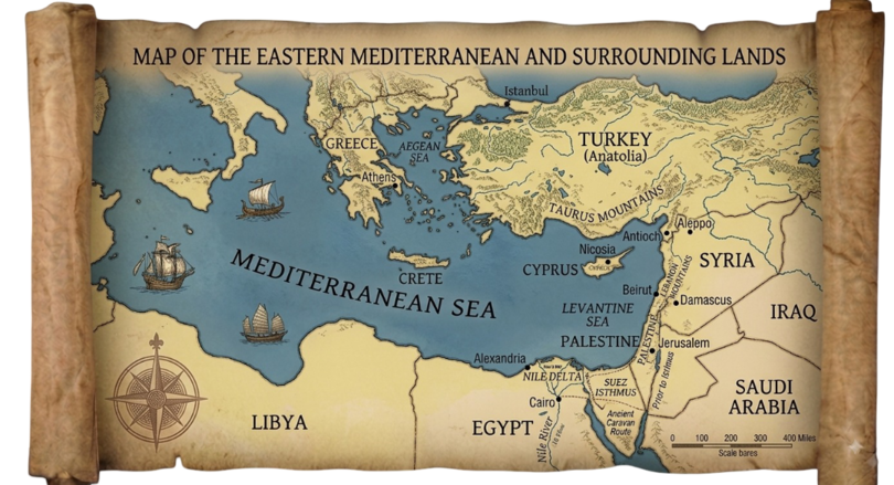 Eastern Mediterranean map