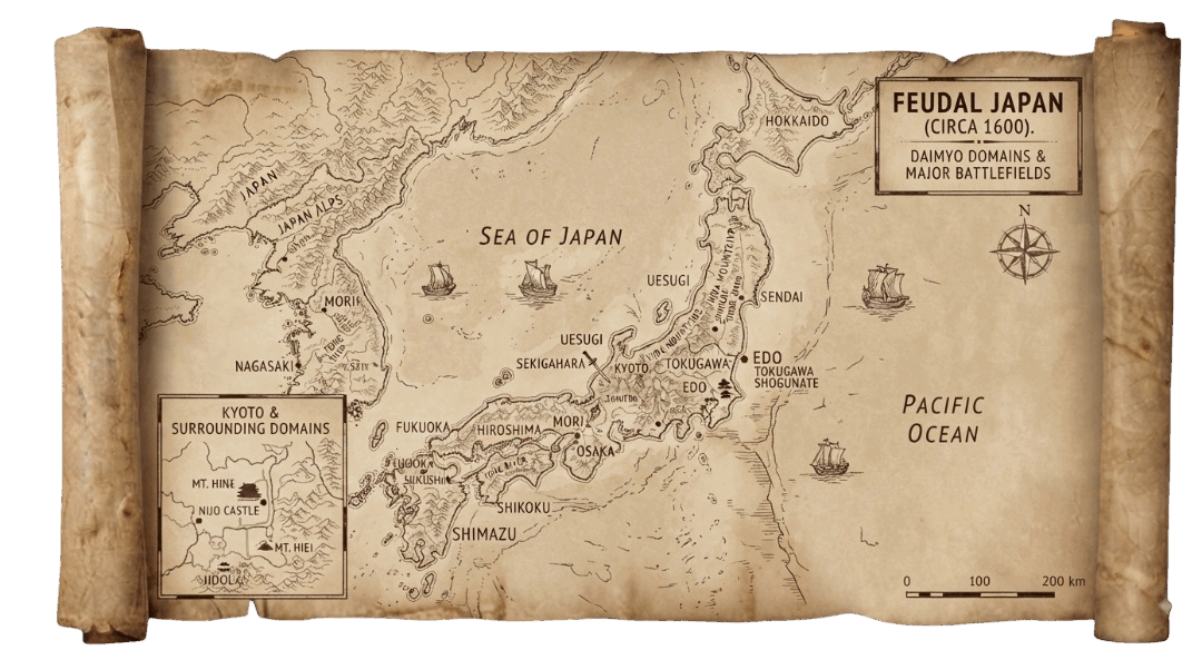 Feudal Japan map