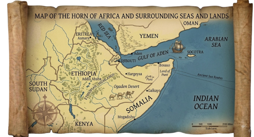 Horn of Africa map