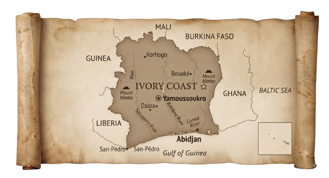 Ivory Coast map