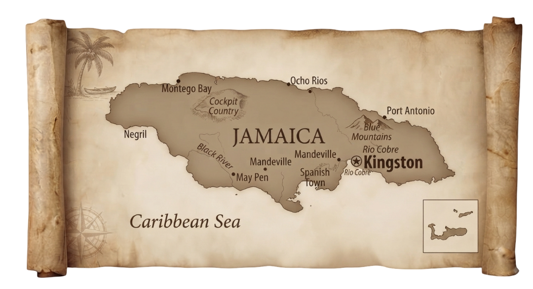 Jamaica map