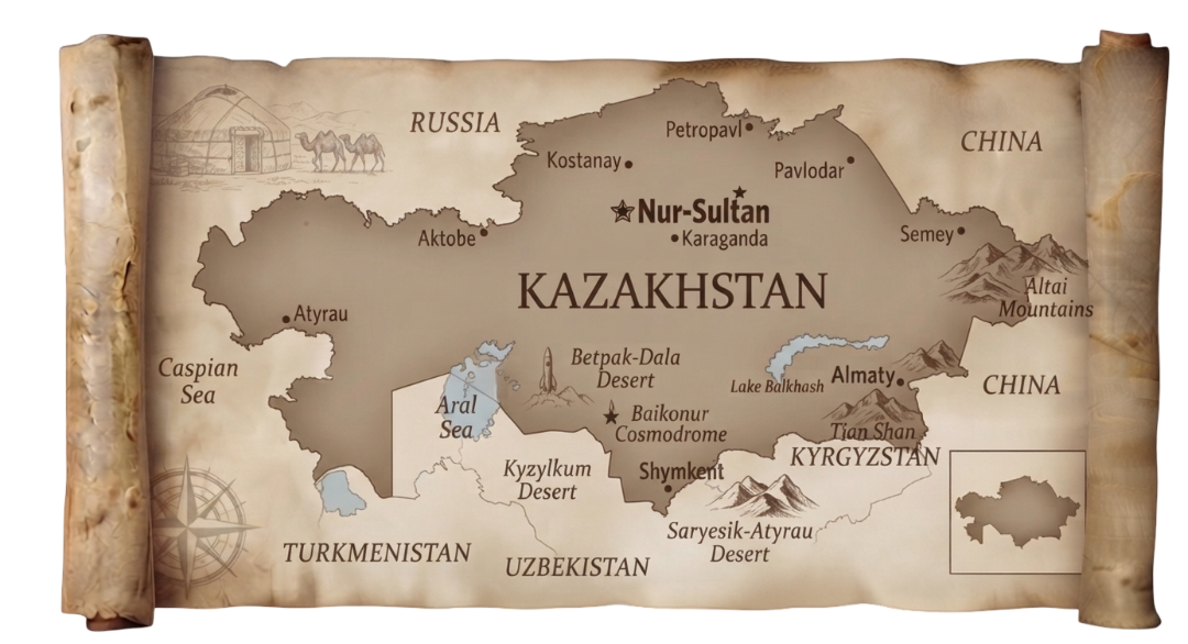 Kazakhstan map