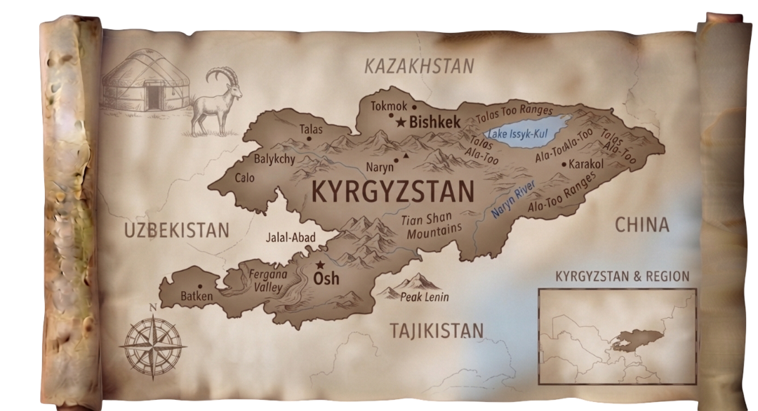Kyrgyzstan map