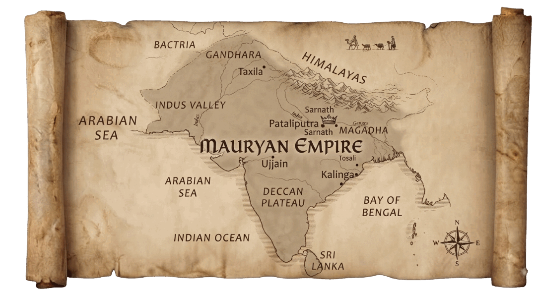 Mauryan Empire map