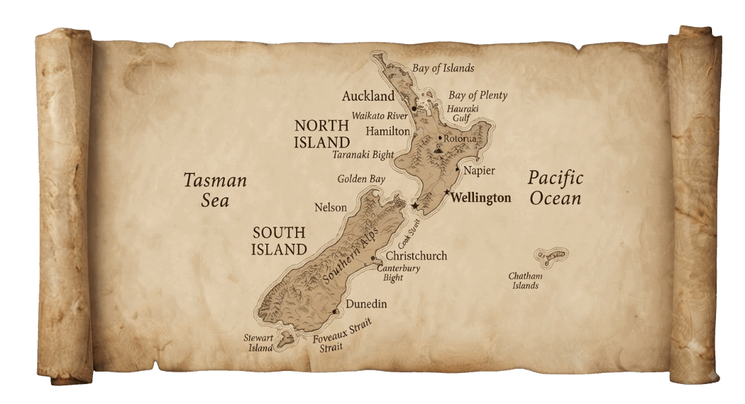New Zealand map