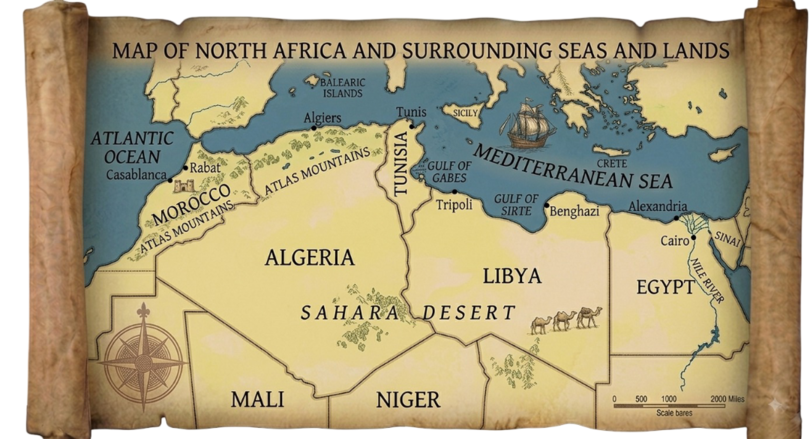 North Africa map