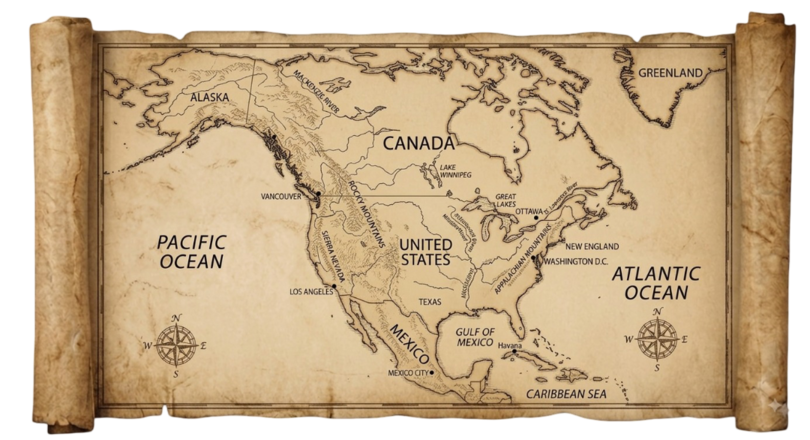 North America map