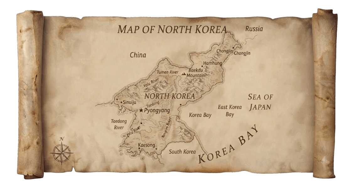 North Korea map