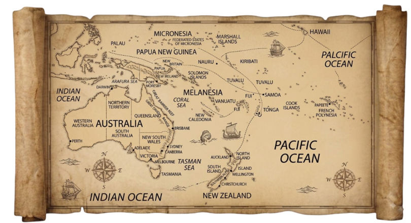 Oceania map