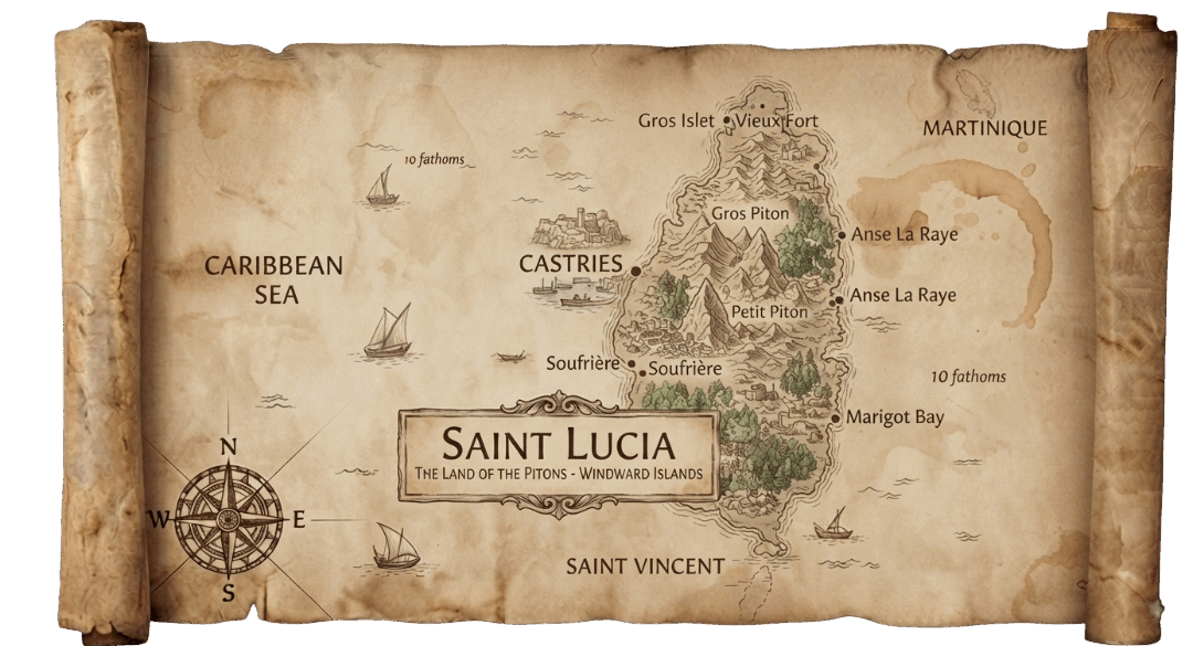 Saint Lucia map