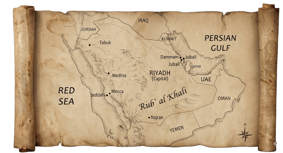 Saudi Arabia map