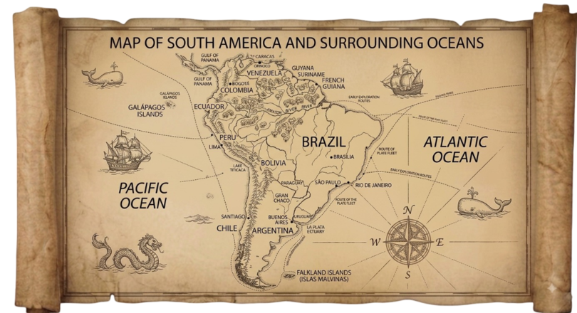 South America map