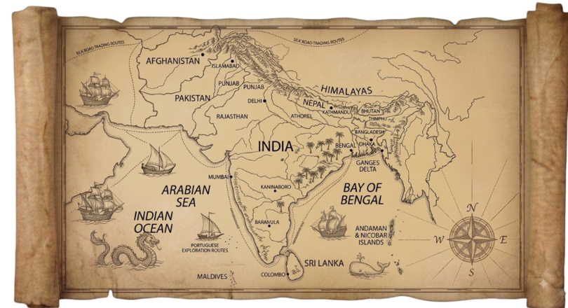 South Asia map
