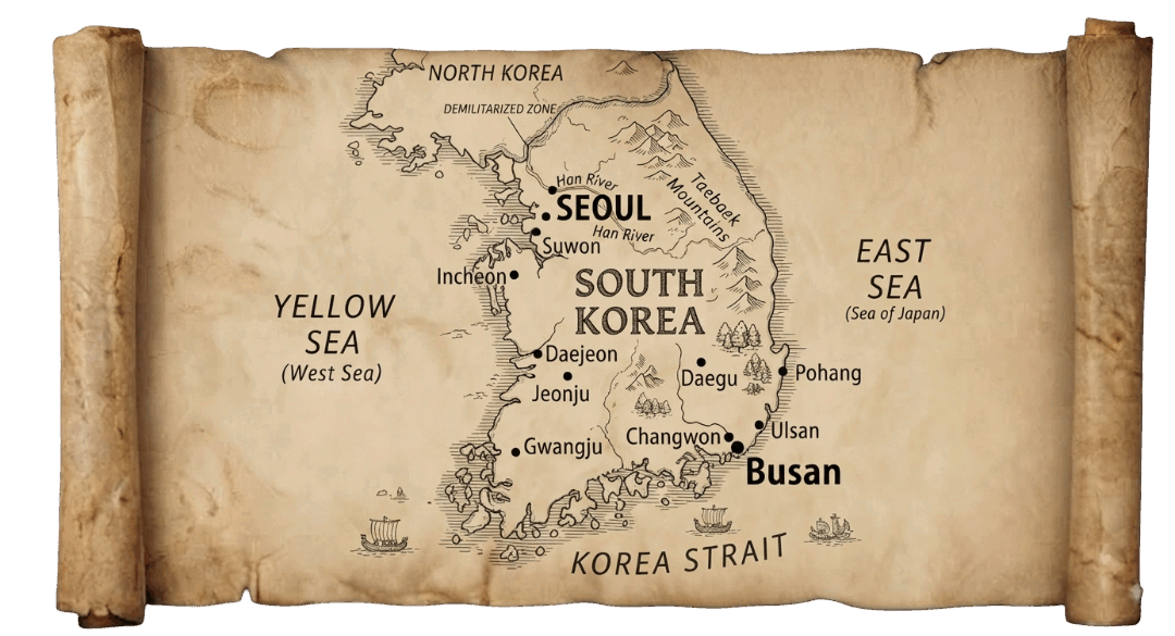 South Korea map