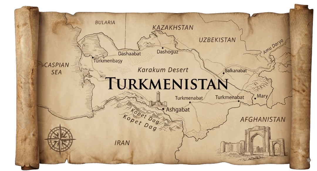 Turkmenistan map