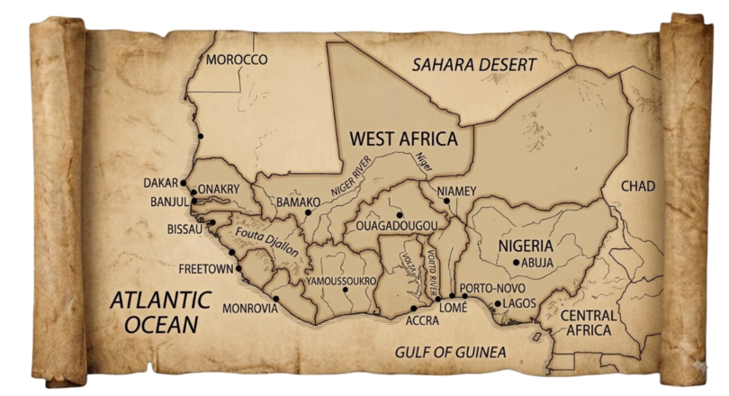 West Africa map