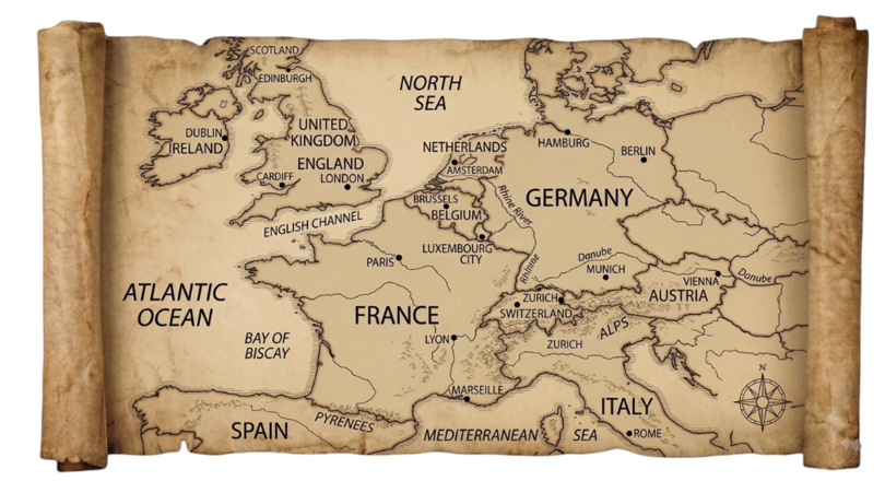 Western Europe map