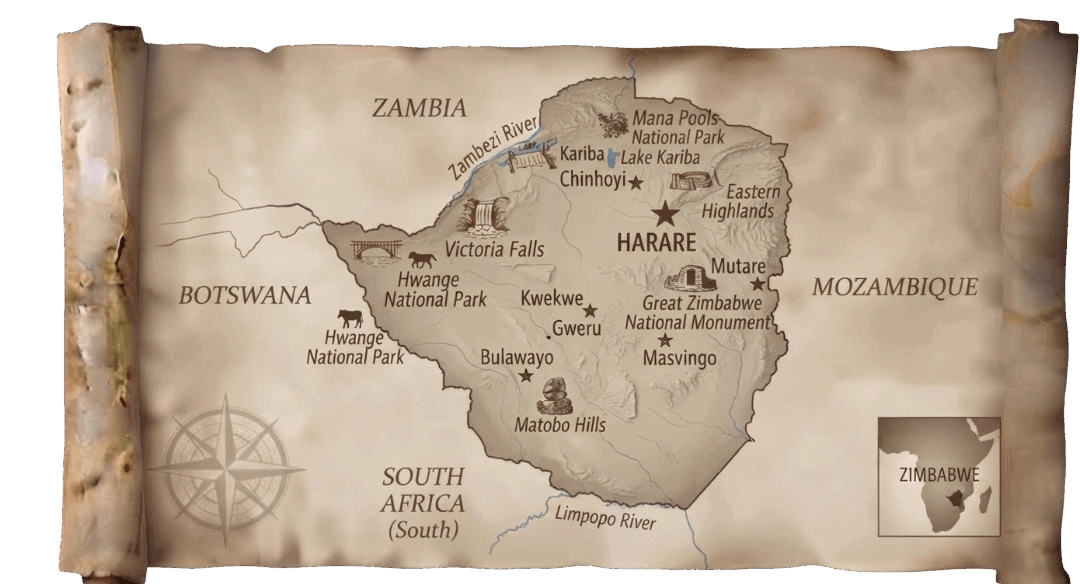 Zimbabwe map