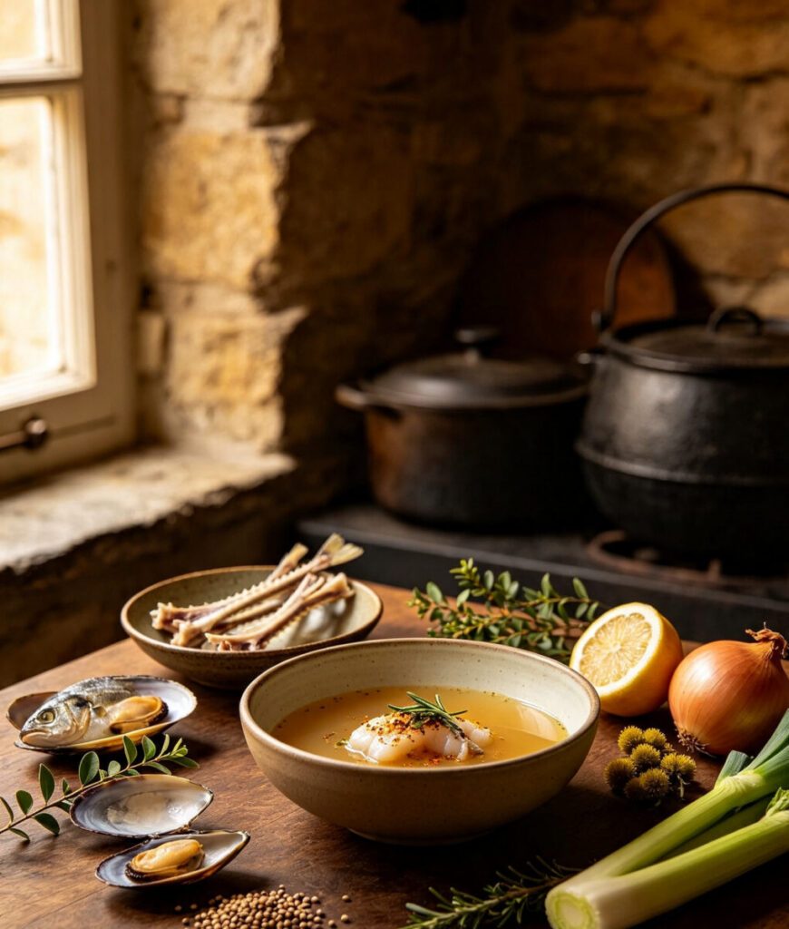 Australian Bush-Spiced Seafood Fumet