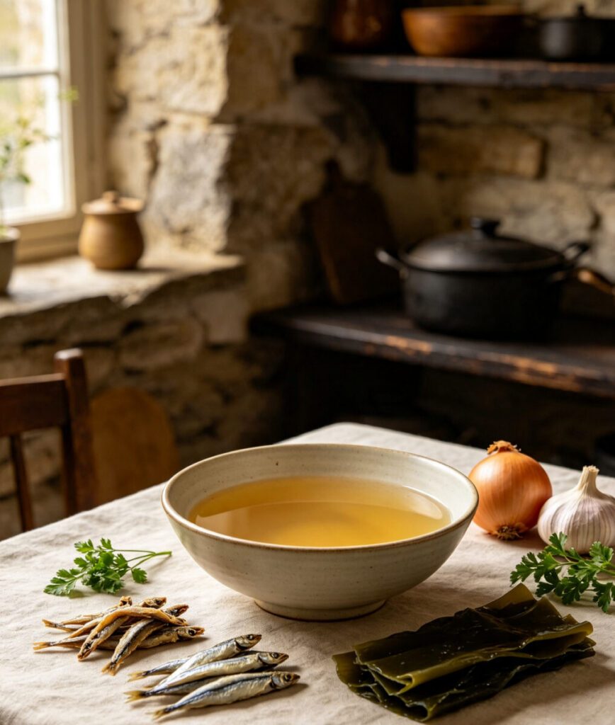 Korean Yuksu (Anchovy-Kelp Broth)